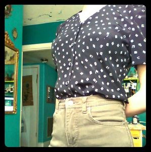 Joan Leslie Black Button Up